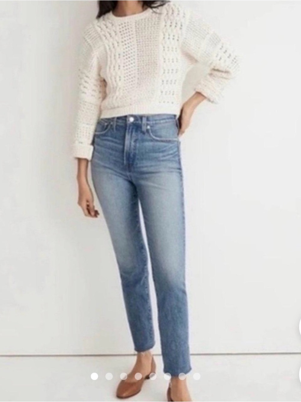 Madewell The Perfect Vintage Blue Jean Denim High Rise Raw Hem Blue Size 32